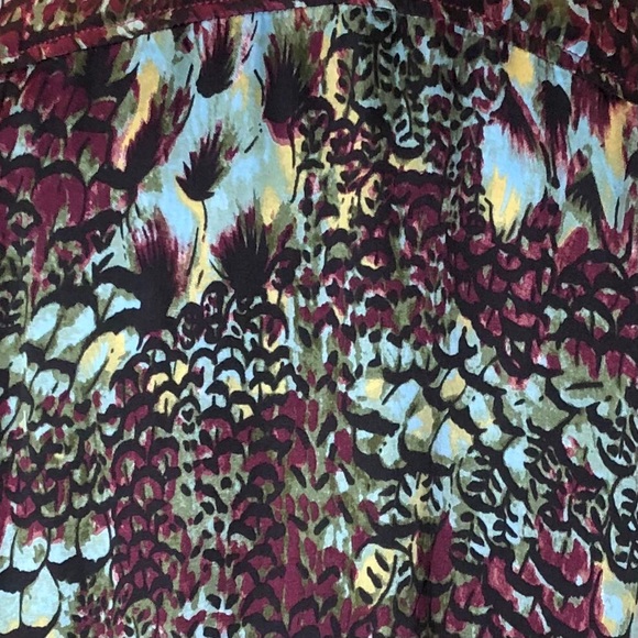 Anthropologie Silk Blouse Postcard Pocket Sz M - Picture 6 of 9